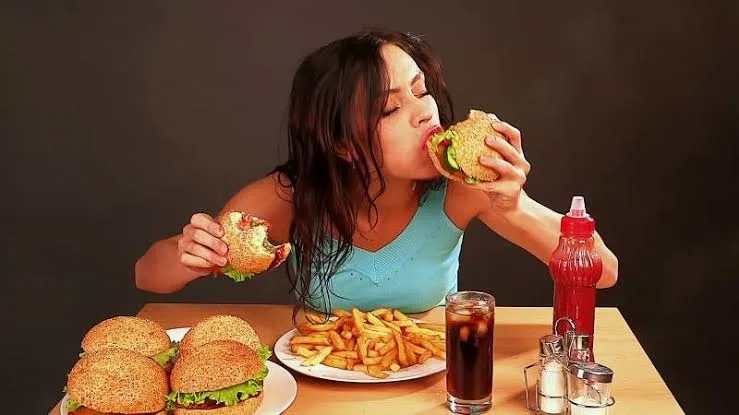 Você não perde o controle com a comida do nada